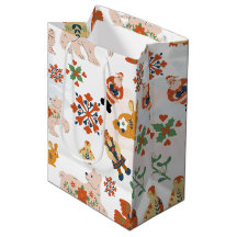 かわいい花クリスマスのパターンとサンタ