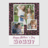 かわいい花ハッピー母の日3フォトマグネット (正面)