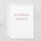 かわいい花ハッピー母の日3写真 カード (裏面)