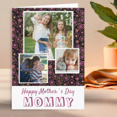 かわいい花ハッピー母の日3写真 カード