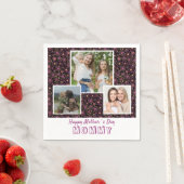 かわいい花ハッピー母の日3写真 スタンダードカクテルナプキン (インサイチュ)