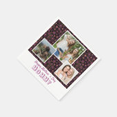 かわいい花ハッピー母の日3写真 スタンダードカクテルナプキン (角)