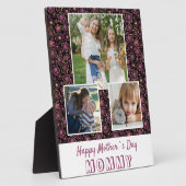 かわいい花ハッピー母の日3写真 フォトプラーク (側面)