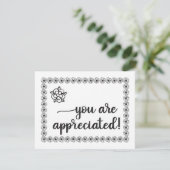 かわいい花ハンドレターカラーリング鑑賞 サンキューカード (スタンド正面)