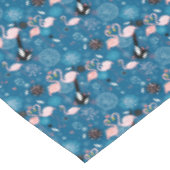 かわいい花フラミンゴ柄 テーブルクロス (アングル)