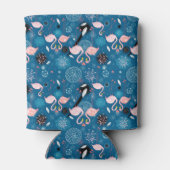 かわいい花フラミンゴ柄 缶クーラー (裏面)