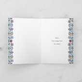 かわいい花フレーム 母の日おめでとうメッセージ シーズンカード (内部)