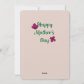 かわいい花ポットマザーズデイカード シーズンカード (裏面)