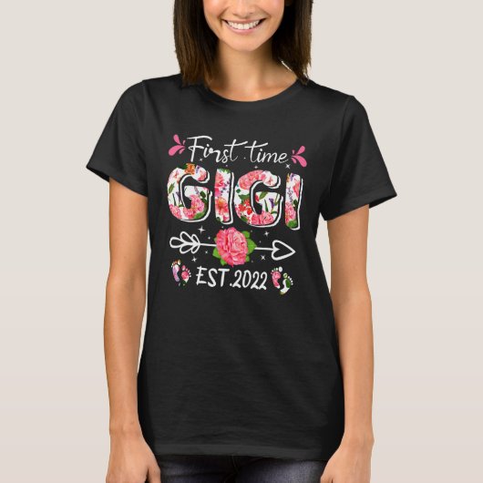 かわいい花初めてギギ誕生日母の日 Tシャツ (正面)