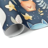 かわいい花動物包装紙 ラッピングペーパー (ロールコーナー)