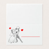 かわいい花嫁さん、漫画結婚の赤のブライダルシャワー (外部フラット)