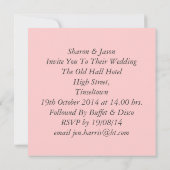 かわいい花嫁と花婿お洒落が鳥を愛 招待状 (裏面)