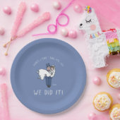 かわいい花嫁と花婿マンガの結婚披露宴 ペーパープレート (パーティー)