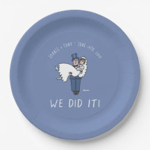 かわいい花嫁と花婿マンガの結婚披露宴