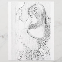 かわいい花嫁の女の子の塗り絵