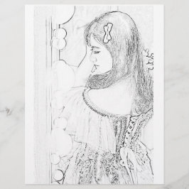 かわいい花嫁の女の子の塗り絵