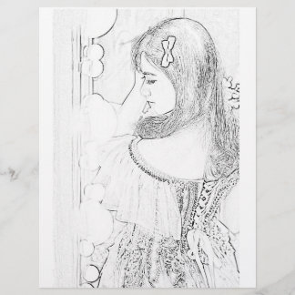 かわいい花嫁の女の子の塗り絵