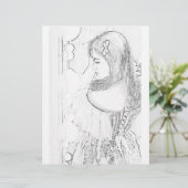 かわいい花嫁の女の子の塗り絵 (スタンド正面)