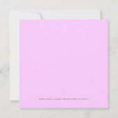 かわいい花嫁の最後の独身パーティー 招待状 (裏面)