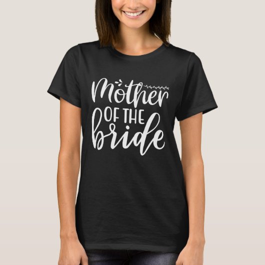 かわいい花嫁の母ワードアート結婚ズ Tシャツ (正面)