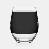 かわいい花嫁の結婚乗務員の名前 ステムなしワイングラス (左)