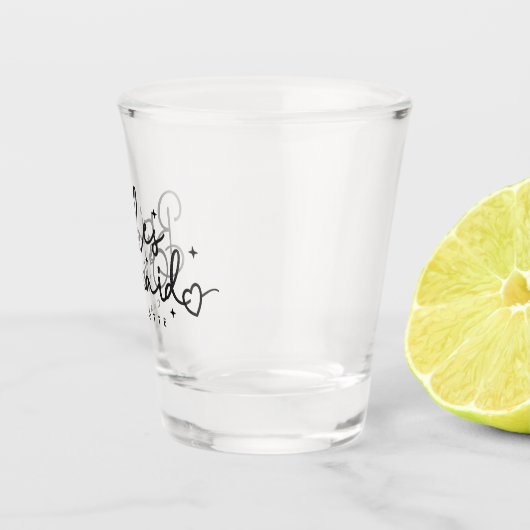 かわいい花嫁介添人スクリプトウェディングパーティー ショットグラス (右)