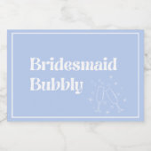 かわいい花嫁介添人バブリー スパークリングワインラベル (シングルラベル)