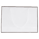 かわいい花嫁結婚メイドの感謝グレー&ホワイト ラージペーパーバッグ (裏面)