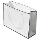 かわいい花嫁結婚メイドの感謝グレー&ホワイト ラージペーパーバッグ (裏面アングル)