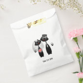 かわいい花嫁 |新郎結婚の猫 フェイバーバッグ (封をした状態)