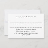 かわいい花嫁 | 花婿 結婚 猫 個別の出欠確認 出欠カード (裏面)