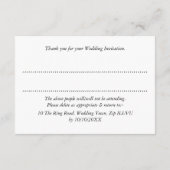 かわいい花嫁 | 花婿 結婚 猫 個別の出欠確認 出欠カード (裏面)