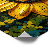 かわいい花屋 自然のひまわり ポスター (角)