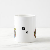 かわいい花庭師ピットブル(リットブリンドルホワイト3) コーヒーマグカップ (中央)