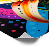 かわいい花抽象芸術形リリー ポスター (角)