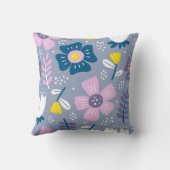 かわいい花春フローラ植物学カラフル クッション (裏面)