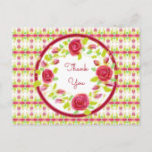 かわいい花柄のありがとう ポストカード (正面)