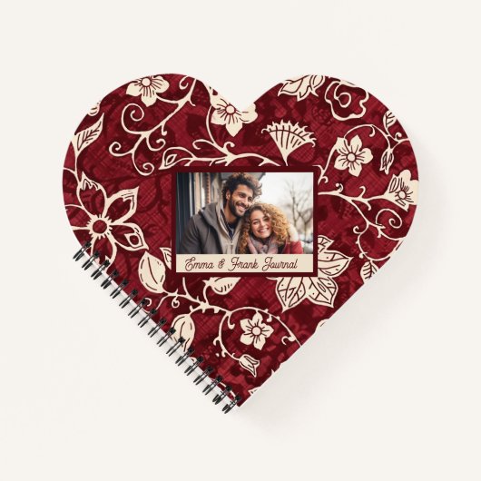 かわいい花柄のオリジナルノート ノートブック (正面)