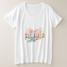 かわいい花柄のサマーグラフィックTシャツ - カラフルな太陽の光
