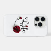 かわいい花柄のスマホケース iPhoneケース (裏面横)