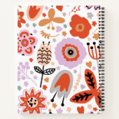 かわいい花柄の子供向けノート ノートブック (裏面)