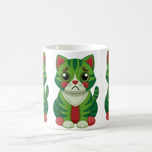 かわいい花柄の子猫コーヒーマグ 愛猫家ギフトG コーヒーマグカップ (中央)