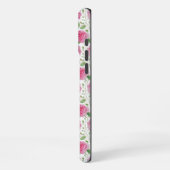 かわいい花柄の繰り返し模様 iPhoneケース (左側面)
