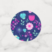 かわいい花柄の背景 コンフェッティ (スモール正面)