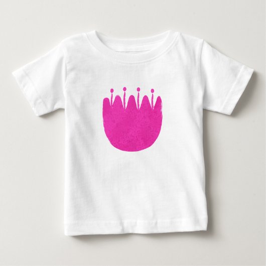 かわいい花柄の背景 ベビーTシャツ (正面)