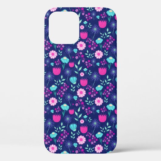 かわいい花柄の背景 Case-Mate iPhoneケース (裏面)