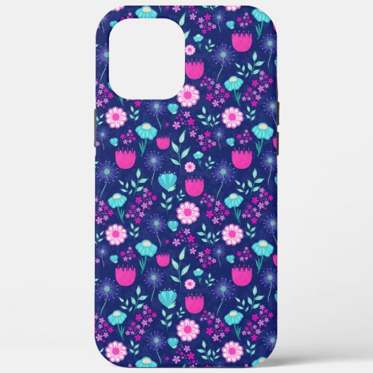 かわいい花柄の背景 Case-Mate iPhoneケース (裏面)