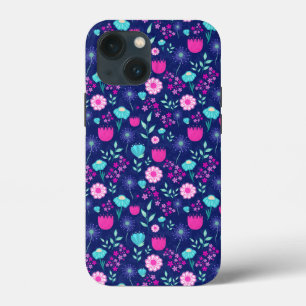 かわいい花柄の背景 iPhone 13 MINIケース