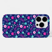 かわいい花柄の背景 Case-Mate iPhoneケース (裏面 (横))