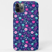 かわいい花柄の背景 Case-Mate iPhoneケース (裏面)